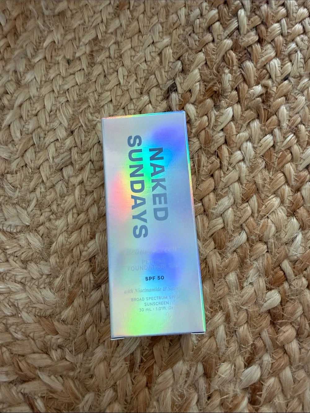 Naked Sunday beauty screen peptide foundation tint SPF 50. Shade 4